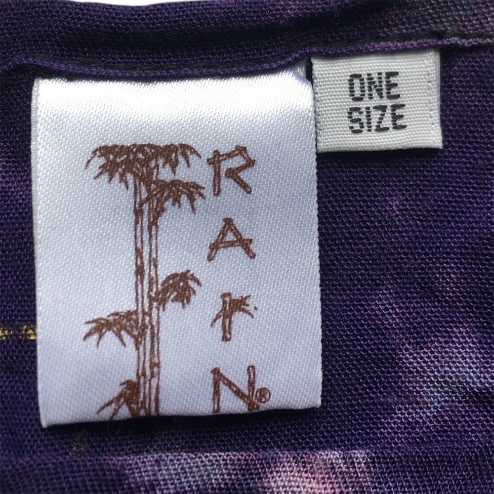 Purple Rayon Batik Ruana - Picture 4 of 5